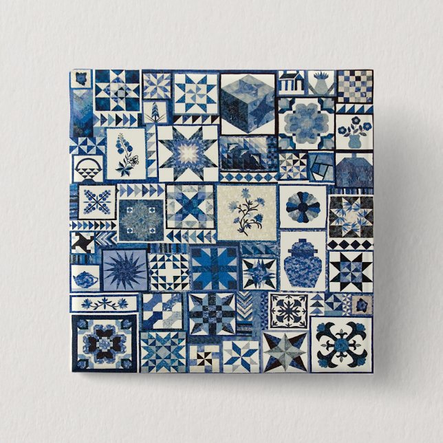 Dutch Delft 15 Cm Square Badge (Front)
