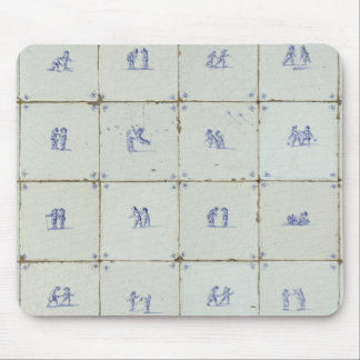 Dutch Delft Blue Tiles Mouse Mat