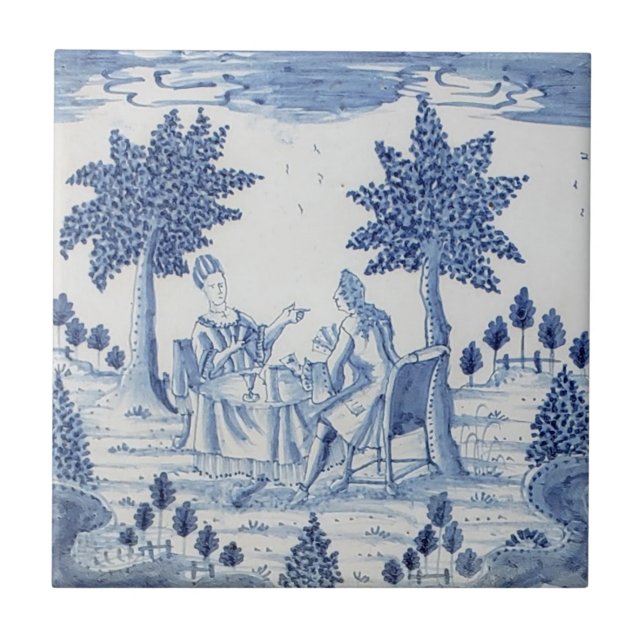 Dutch Delft Blue & White-26 Tile (Front)