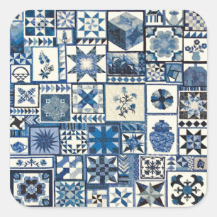 Dutch Delft Square Sticker