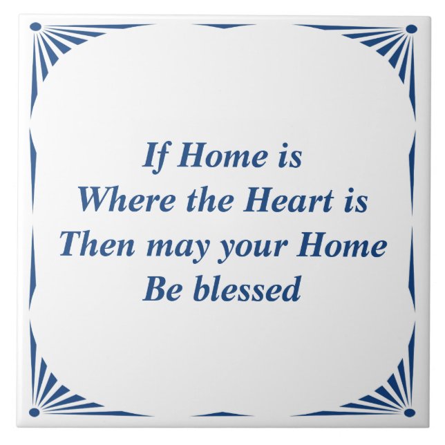 Dutch Delftware Delft style 1 add your own text Tile (Front)