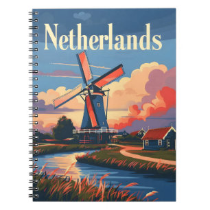 Dutch Delight: Embrace Windmill Magic Netherlands Notebook