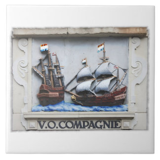 Dutch East Indies Company Floating Sculpture Tile