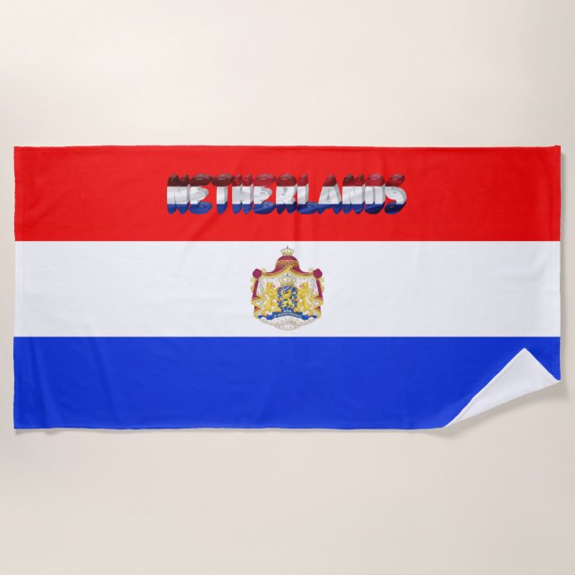 Dutch flag beach towel (Front)