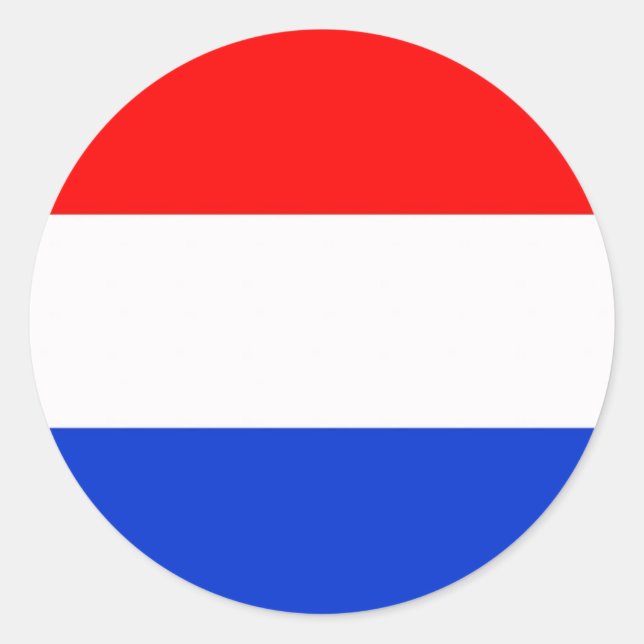 Dutch Flag Classic Round Sticker (Front)