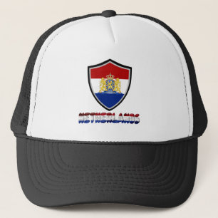 Dutch flag-coat arms trucker hat