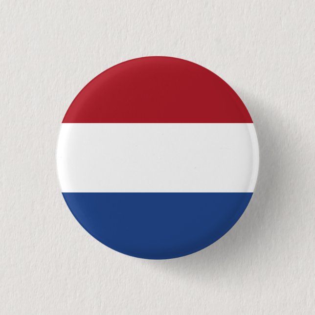 Dutch Flag, Flag of Netherlands 3 Cm Round Badge (Front)