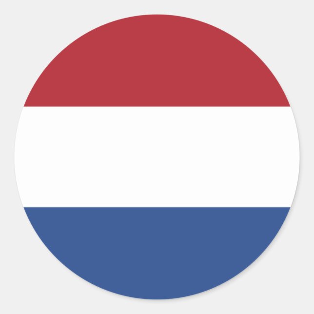 Dutch Flag, Flag of Netherlands Classic Round Sticker (Front)