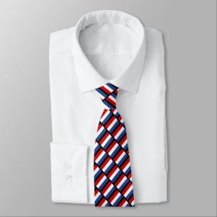Dutch flag of The Netherlands pattern neck tie