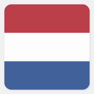 Dutch Flag Square Sticker