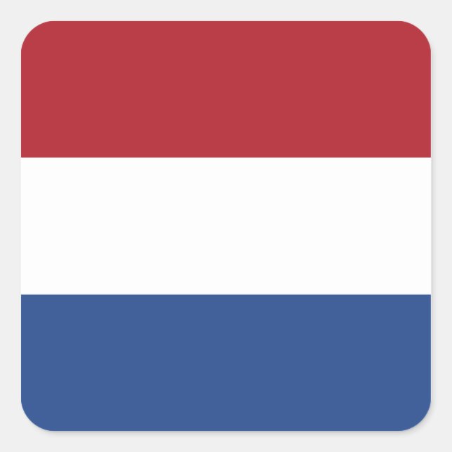 Dutch Flag Square Sticker (Front)