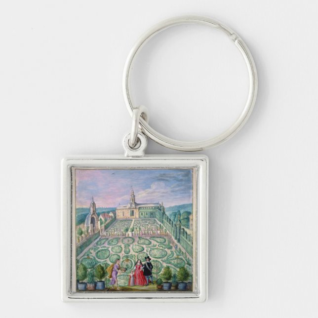 Dutch Garden, 1650 (w/c on paper) Key Ring (Front)