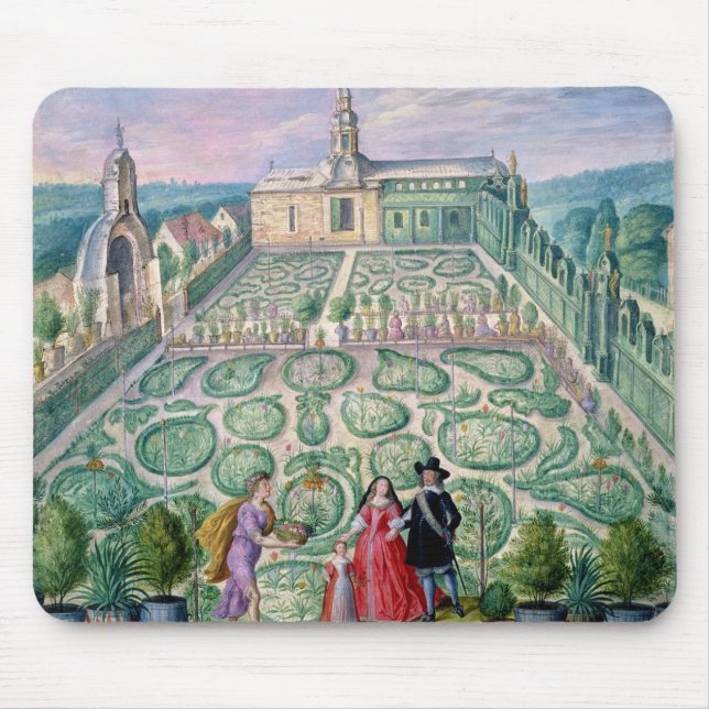 Dutch Garden, 1650 (w/c on paper) Mouse Mat (Front)