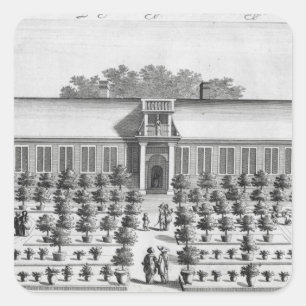 Dutch garden, from 'De Nederlandze Hesperides' by Square Sticker