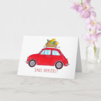 Dutch Get well Red Retro Fiat 500