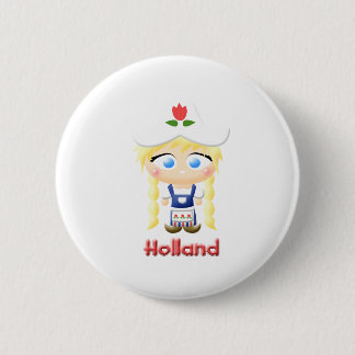 Dutch Girl 6 Cm Round Badge