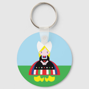 Dutch girl key ring