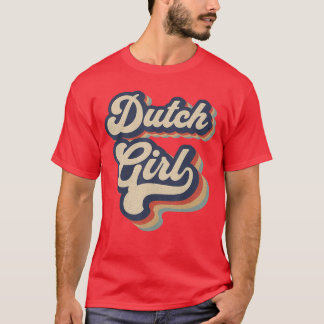 Dutch Girl Vintage Retro Netherlands Pride Womens  T-Shirt