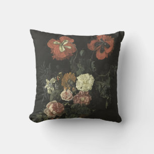 Dutch Golden Age Flowers Insects Butterflies Cushion
