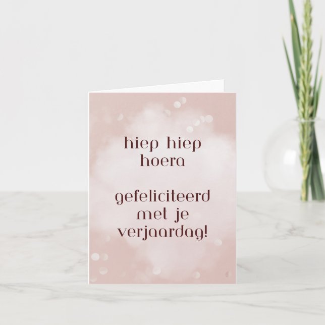 Dutch Happy Birthday  Card (Front)