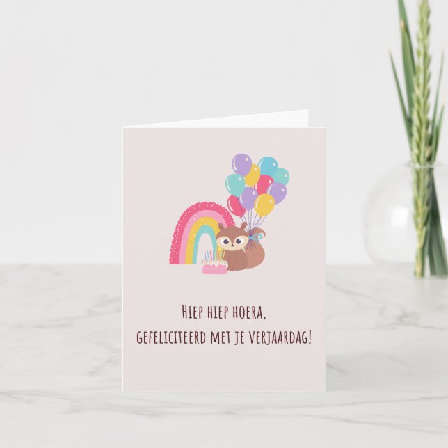 Dutch Happy Birthday  Card (Front)