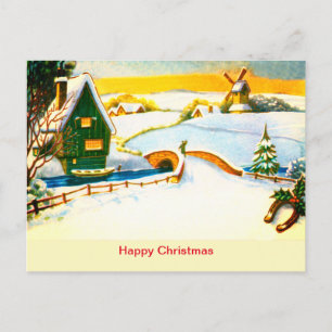 Dutch Happy Christmas Postcard