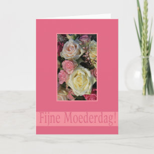 Dutch  Happy Mother's Day rose card