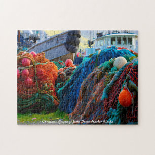 Dutch Harbor Alaska. Christmas Greetings Jigsaw Puzzle