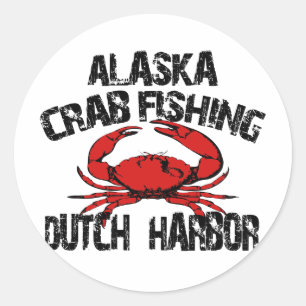 Dutch Harbour Alaska Crab Fishing Classic Round Sticker