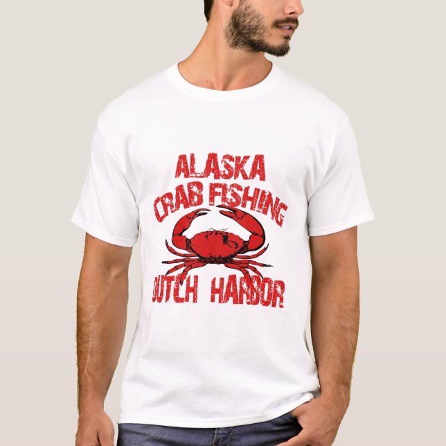 Dutch Harbour Alaska Red Crab Fishing T-Shirt (Front)