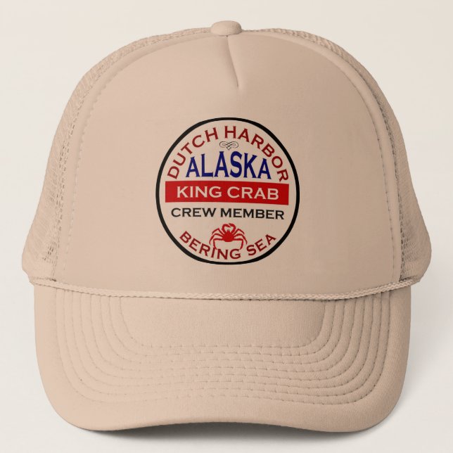 Dutch Harbour Alaskan King Crab Crew Member Trucker Hat (Front)