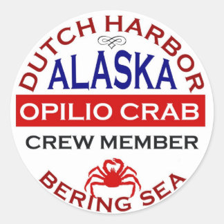 Dutch Harbour Opilio Crab Crew Member Classic Round Sticker