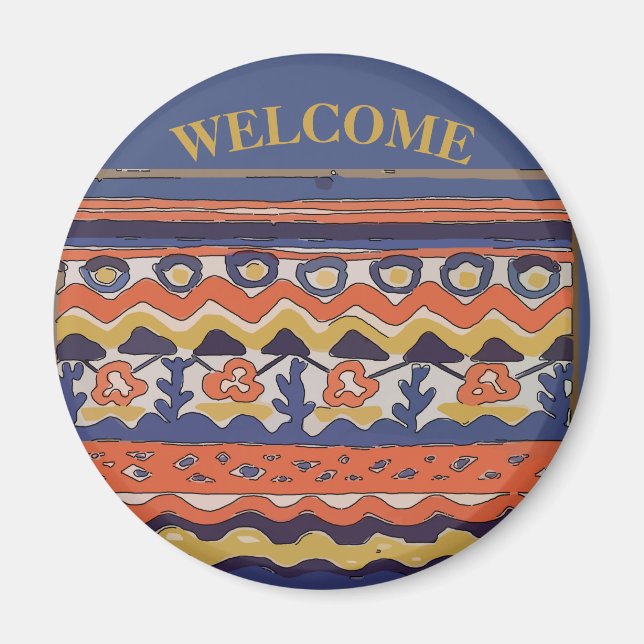 Dutch Hex Welcome Colours Magnet (Front)