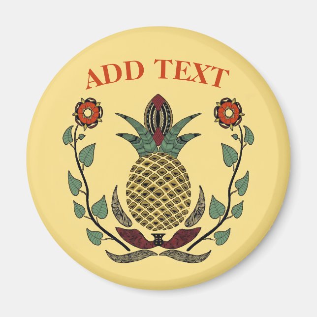 Dutch Hex Welcome Pineapple Magnet (Front)