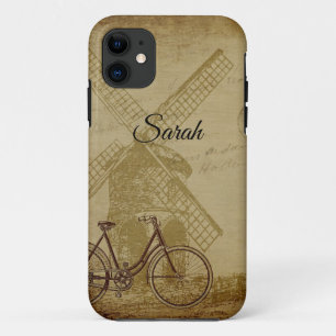 Dutch Holland Scene with Windmill & Bike Art Case- iPhone 11 Case