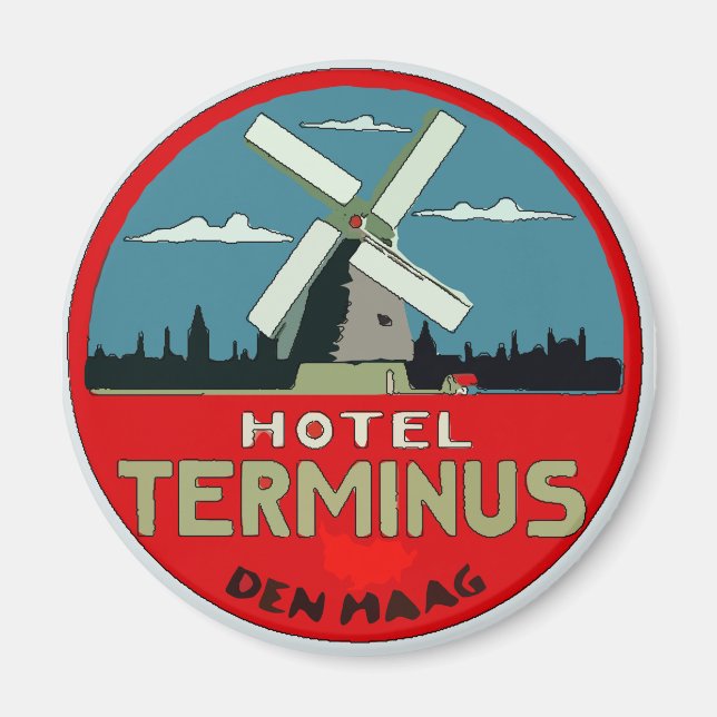 Dutch Hotel Travel Sticker Magnet (Front)