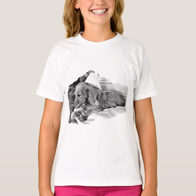 Dutch Hound Portrait Mug T-Shirt (Front)