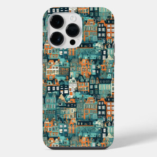 Dutch Houses Pattern iPhone 14 Pro Max Case
