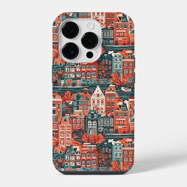 Dutch Houses Pattern iPhone Case (Back)