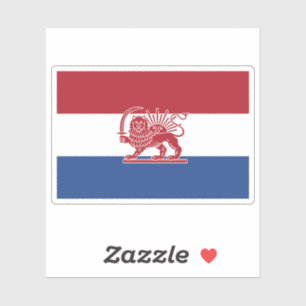Dutch Iranian Lion and Sun Heritage Flag