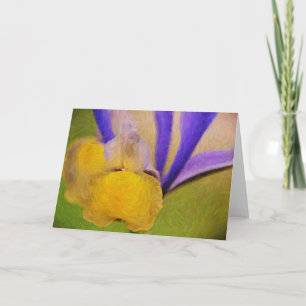 Dutch Iris Abstract Impressionist Art Note Card