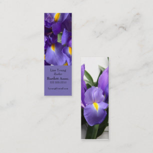 Dutch iris bouquet bookmark mini business card