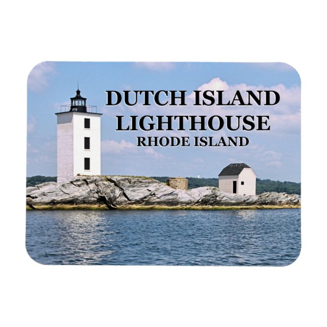 Dutch Island Lighthouse, Rhode Island Photo Magnet (Horizontal)