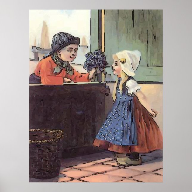 Dutch Kids Wash Room Poster (Front)
