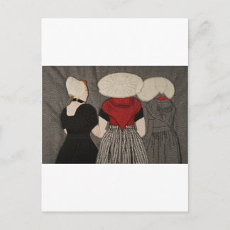 Dutch Ladies in traditional clothes – Postcard