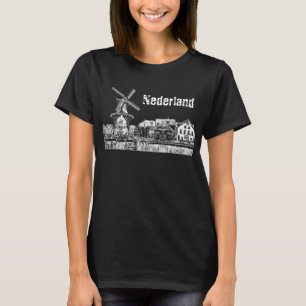 Dutch landscape with windmill. Netherlands. T-Shirt