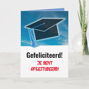 Dutch language Gefeliciteerd! Dutch Graduation Card