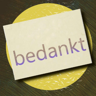 Dutch Language Thank You Card