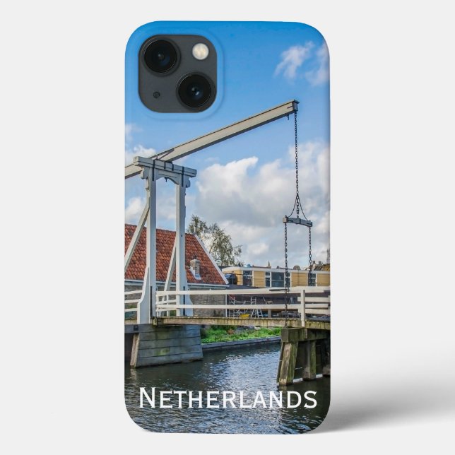 Dutch lifting wooden bridge in Netherlands Case-Mate iPhone Case (Back)