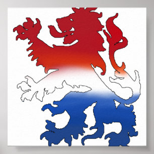 Dutch lion Netherlands flag gear Poster